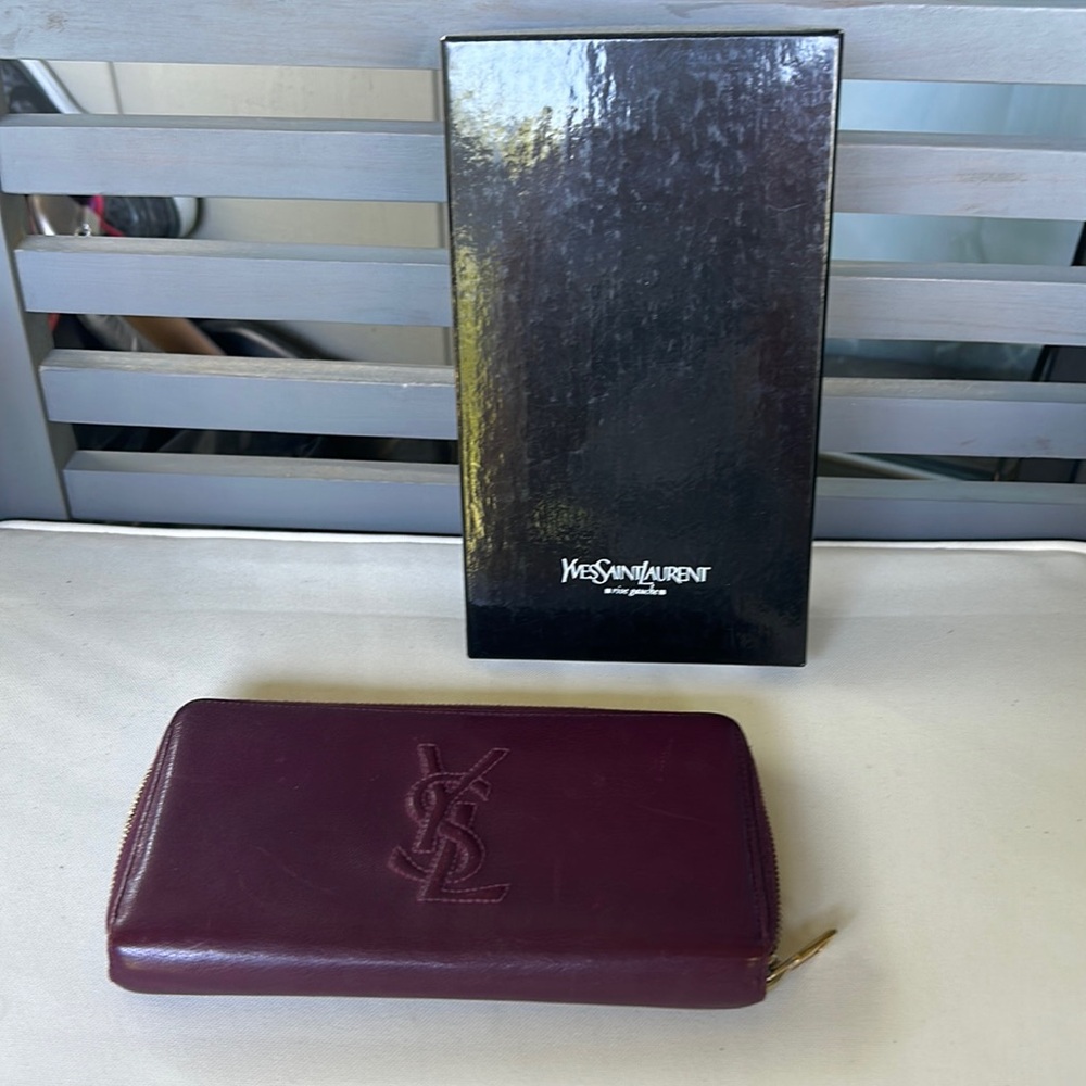 Yves Saint Laurent Long Zippy Wallet w/ Box
